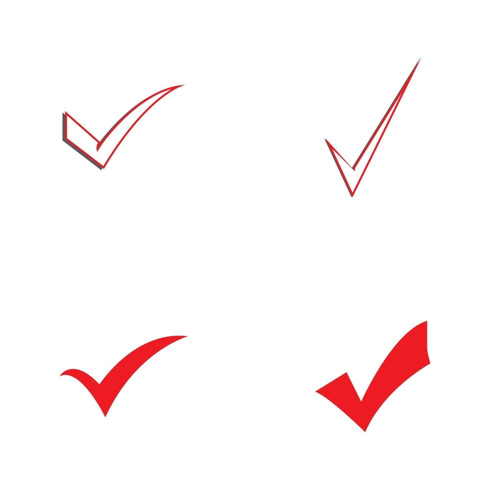 check mark symbol and logo icon vector