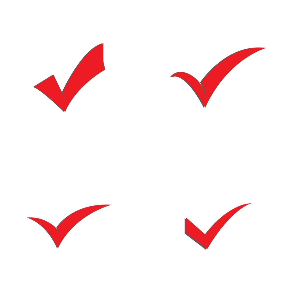 check mark symbol and logo icon vector