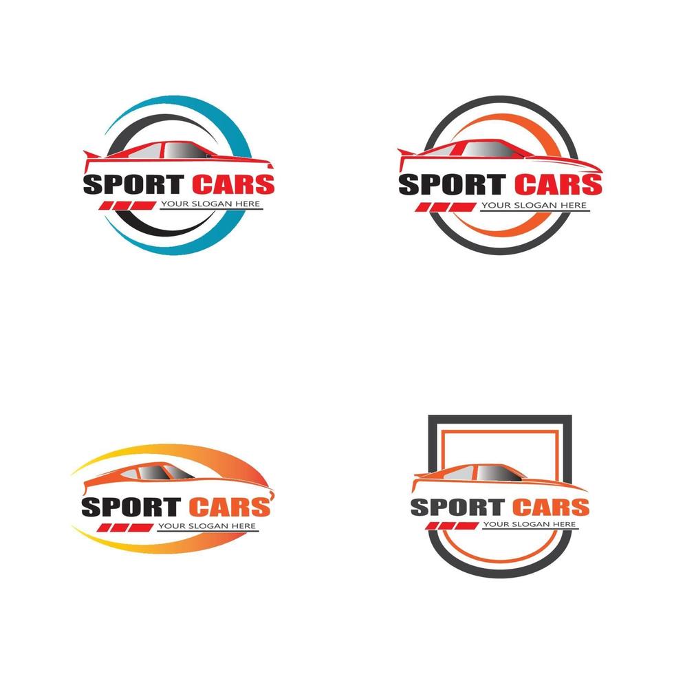 sport car logo template design vector