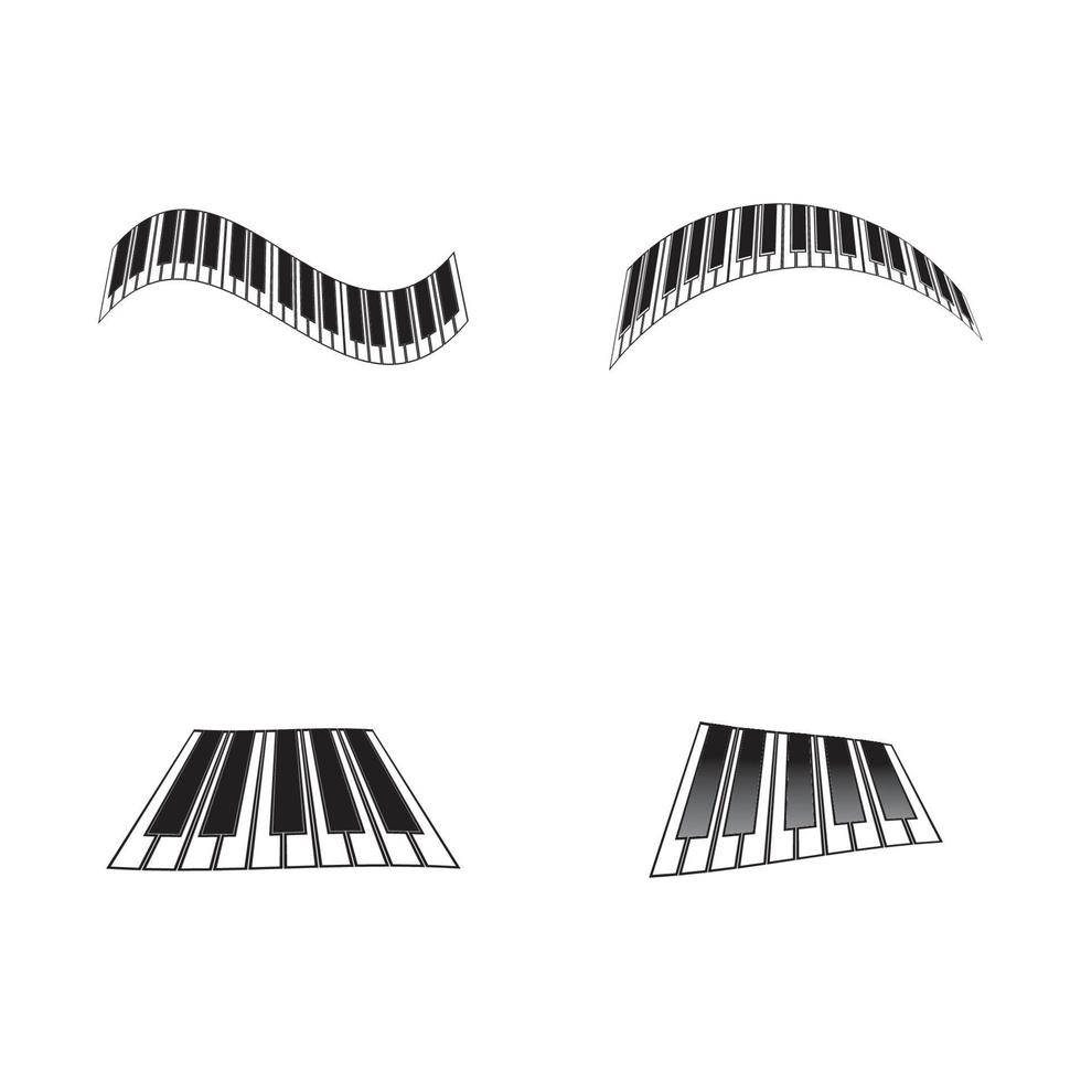 piano logo and symbol vectors