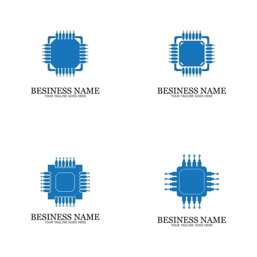 icono de vector de línea de procesador de cpu para sitios web y diseño plano móvil