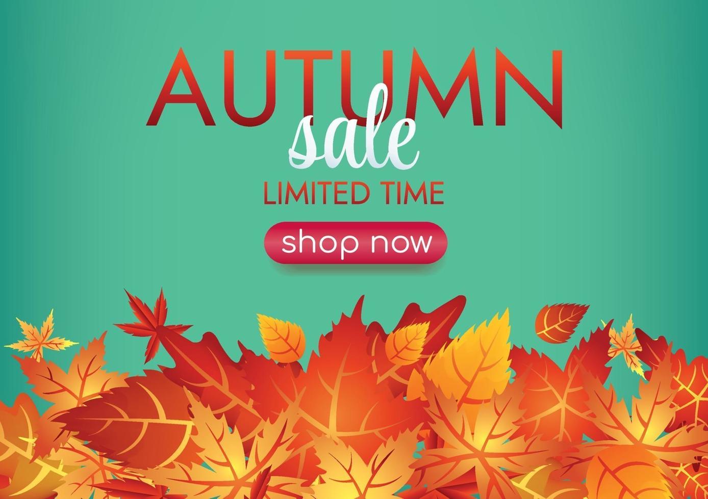 autumn season warm weather sale art vector