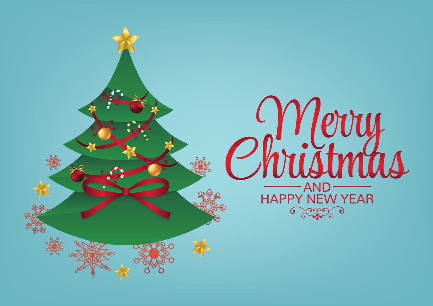 christmas object and red ribbon on blue background banner vector
