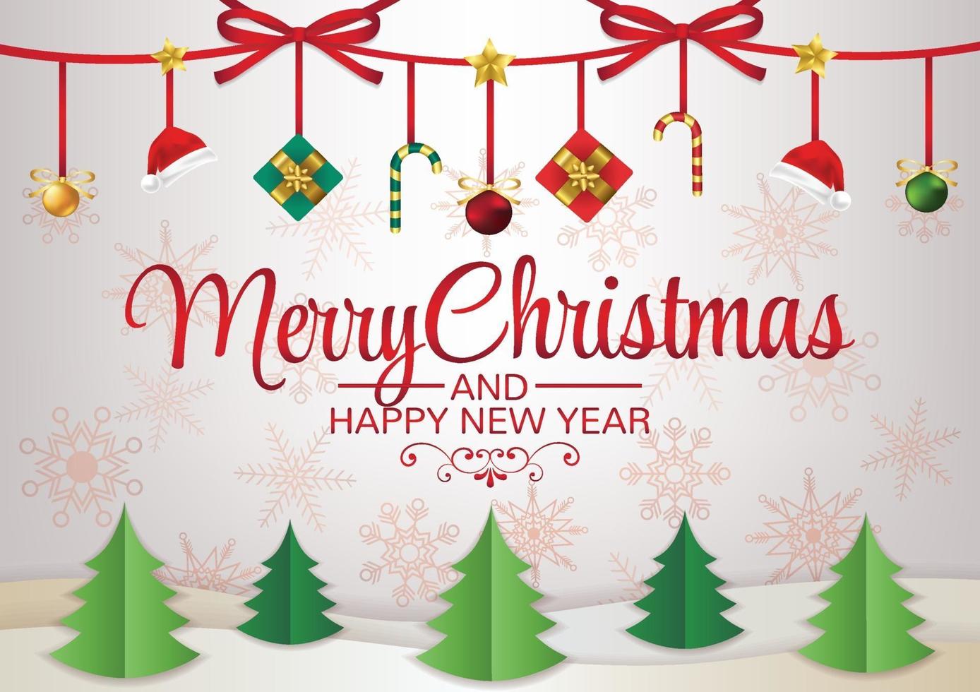 text merry christmas art vector on white background