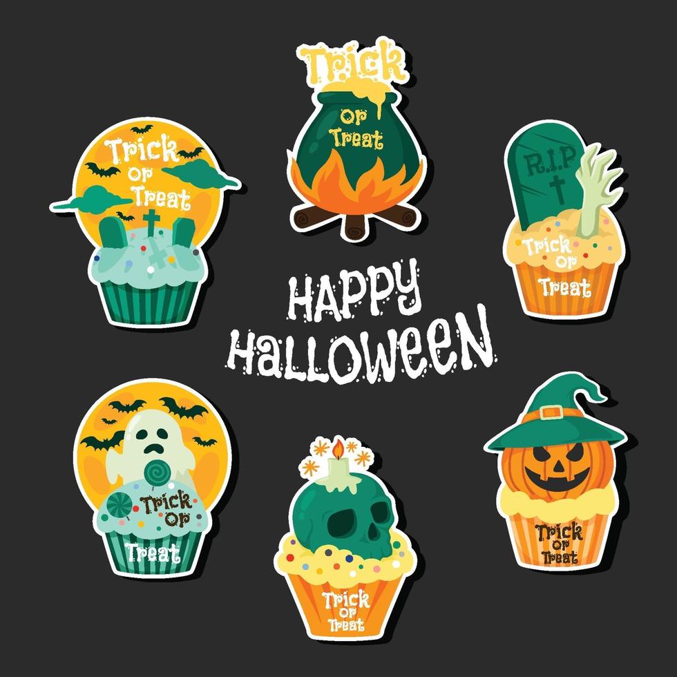 Happy Halloween Party Sticker vector