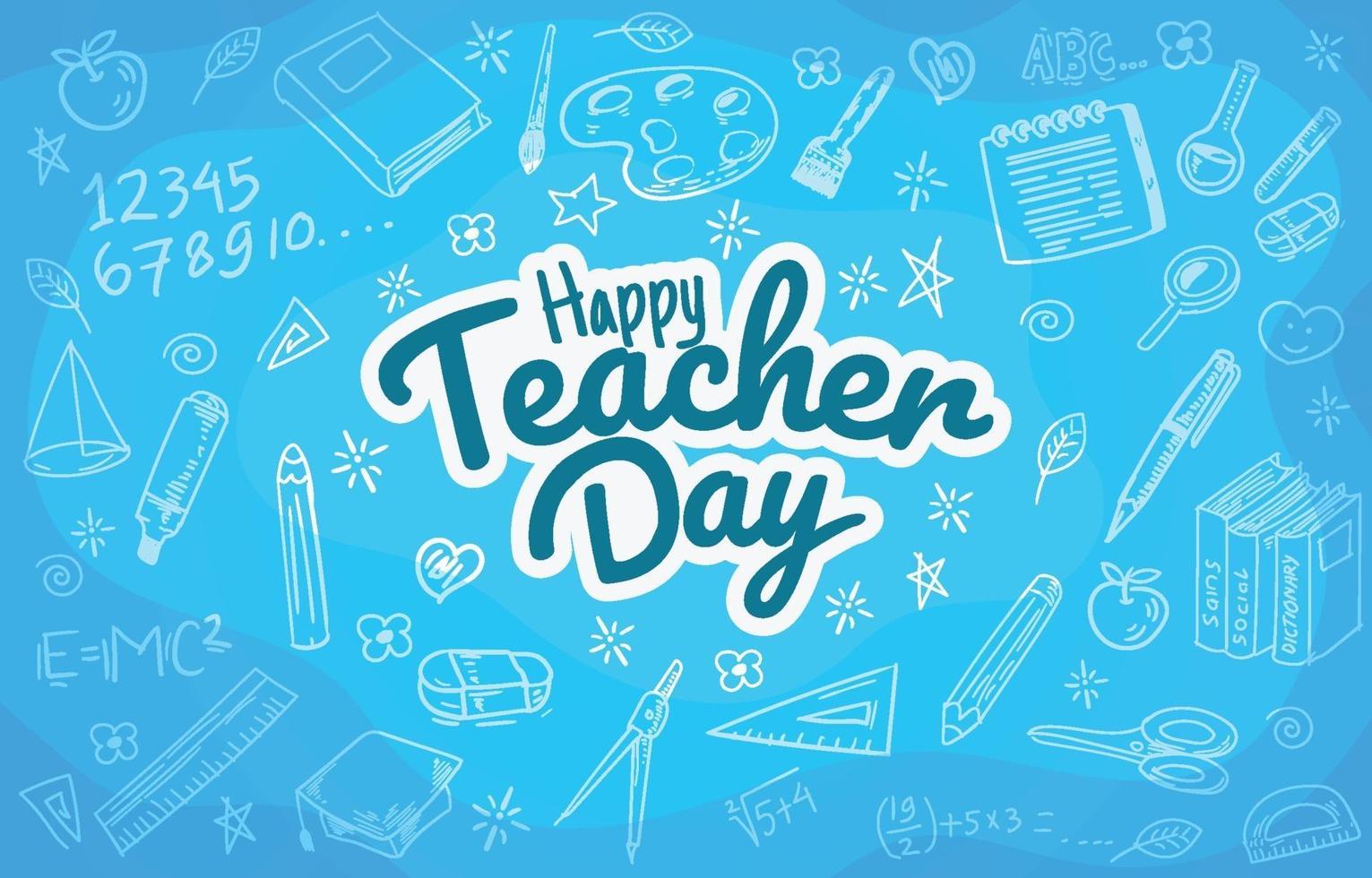 Happy Teacher Day Background vector
