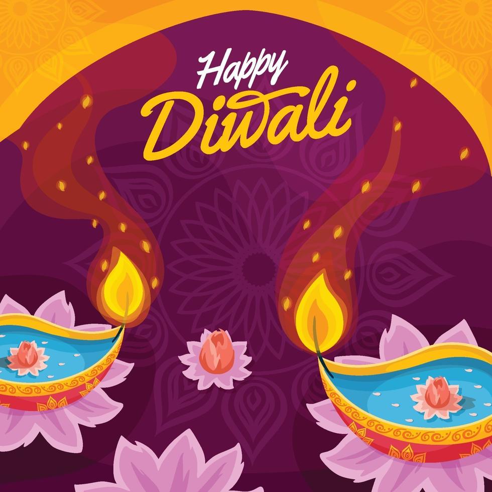 fondo feliz festival diwali vector