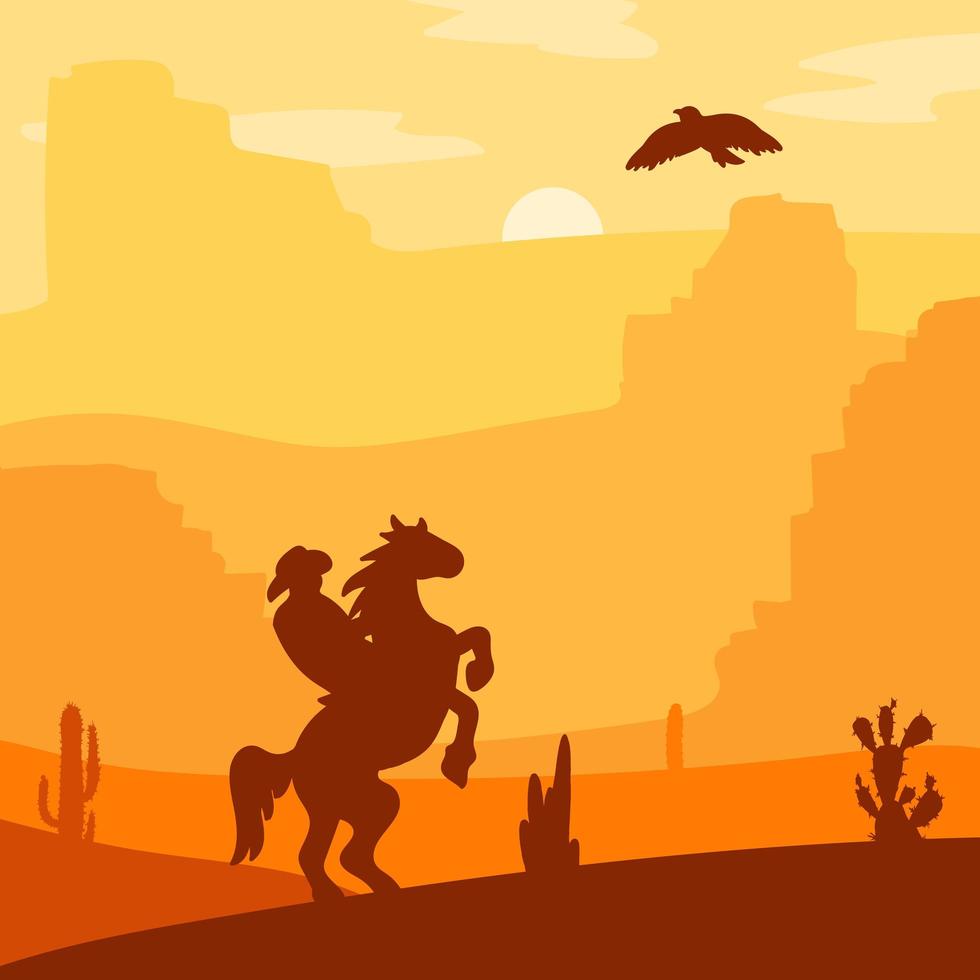 Wild West Landscape vector