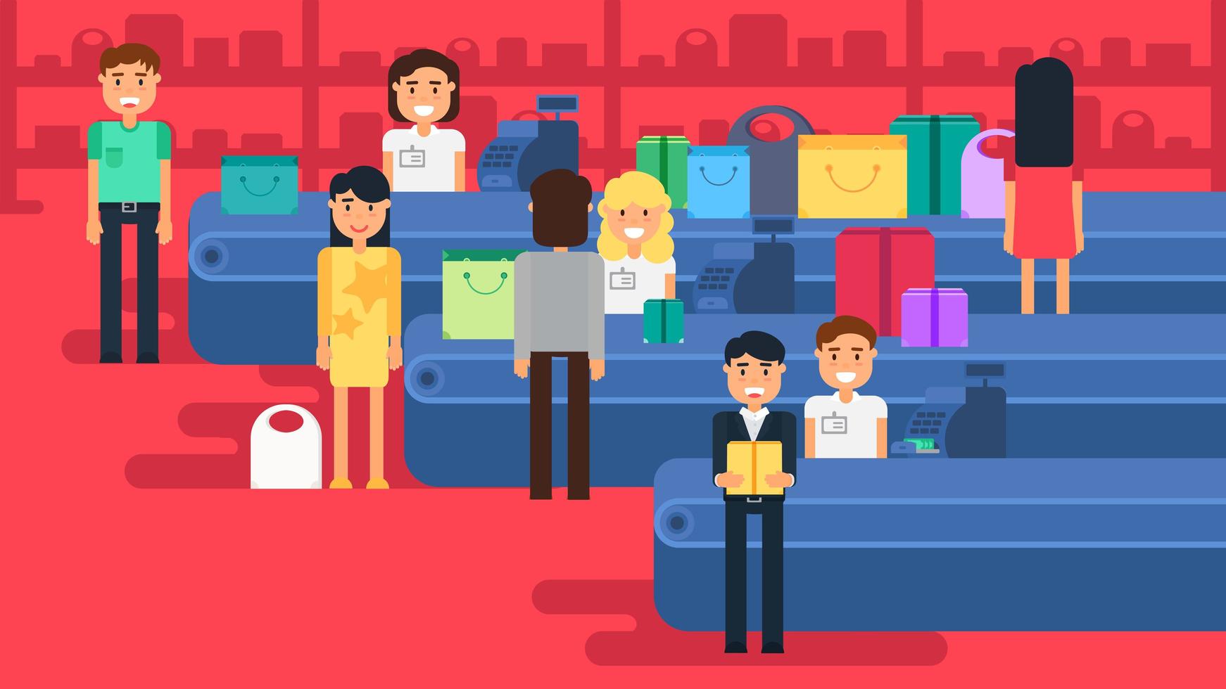 Shopping concept illustration vector