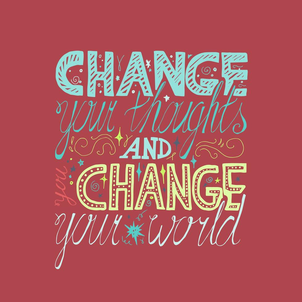 Lettering motivation poster vector