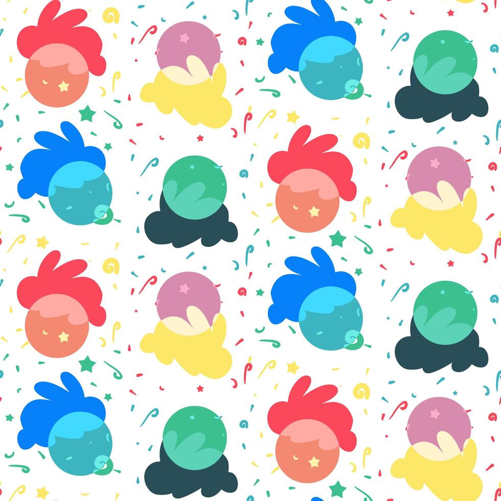 Happy easter with happy eggs vector