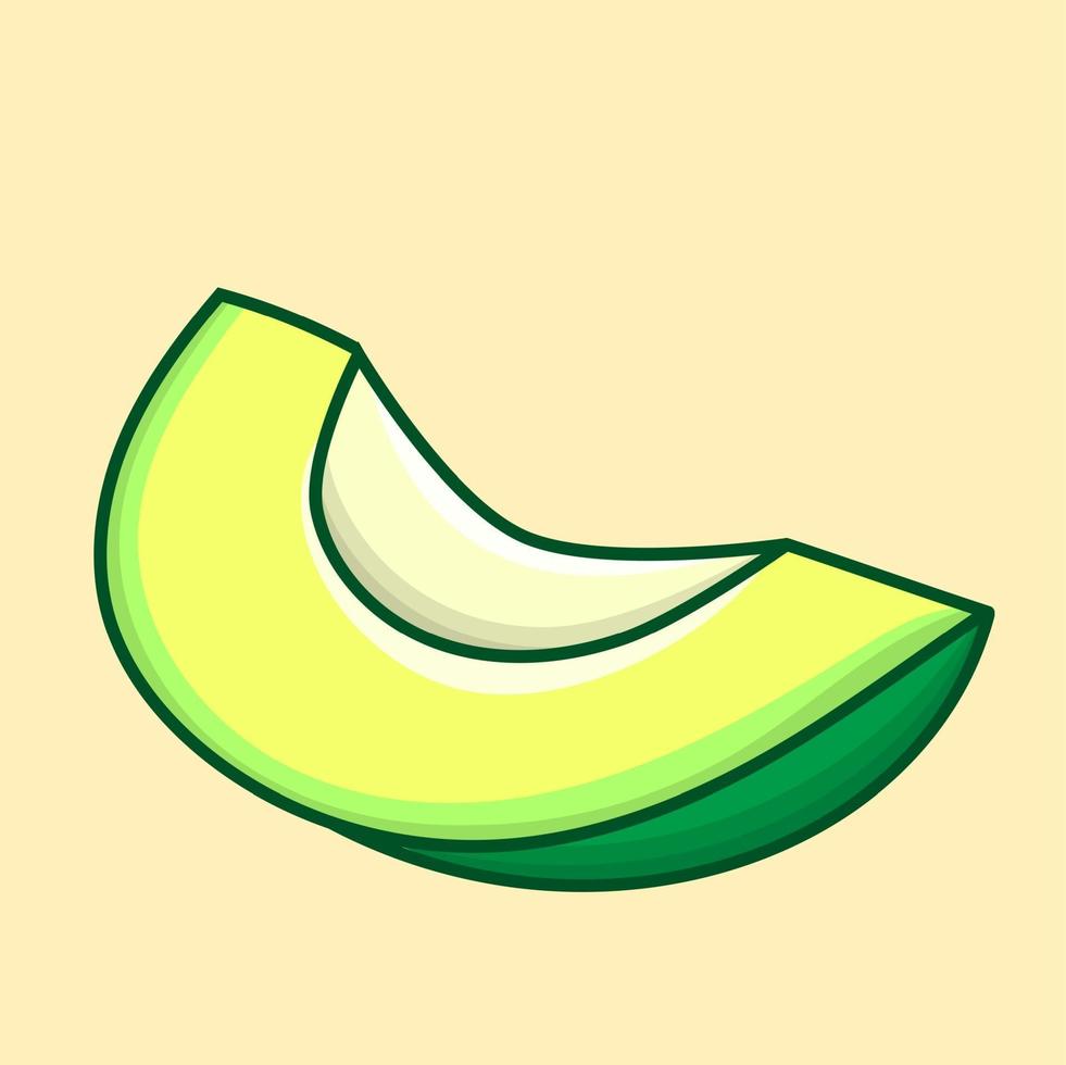 Ilustración de vector de aguacate con colección de fondo amarillo aislado