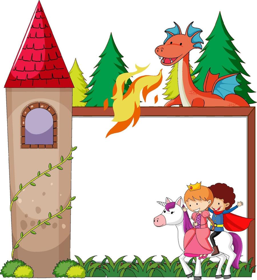 Fairy tale banner template vector