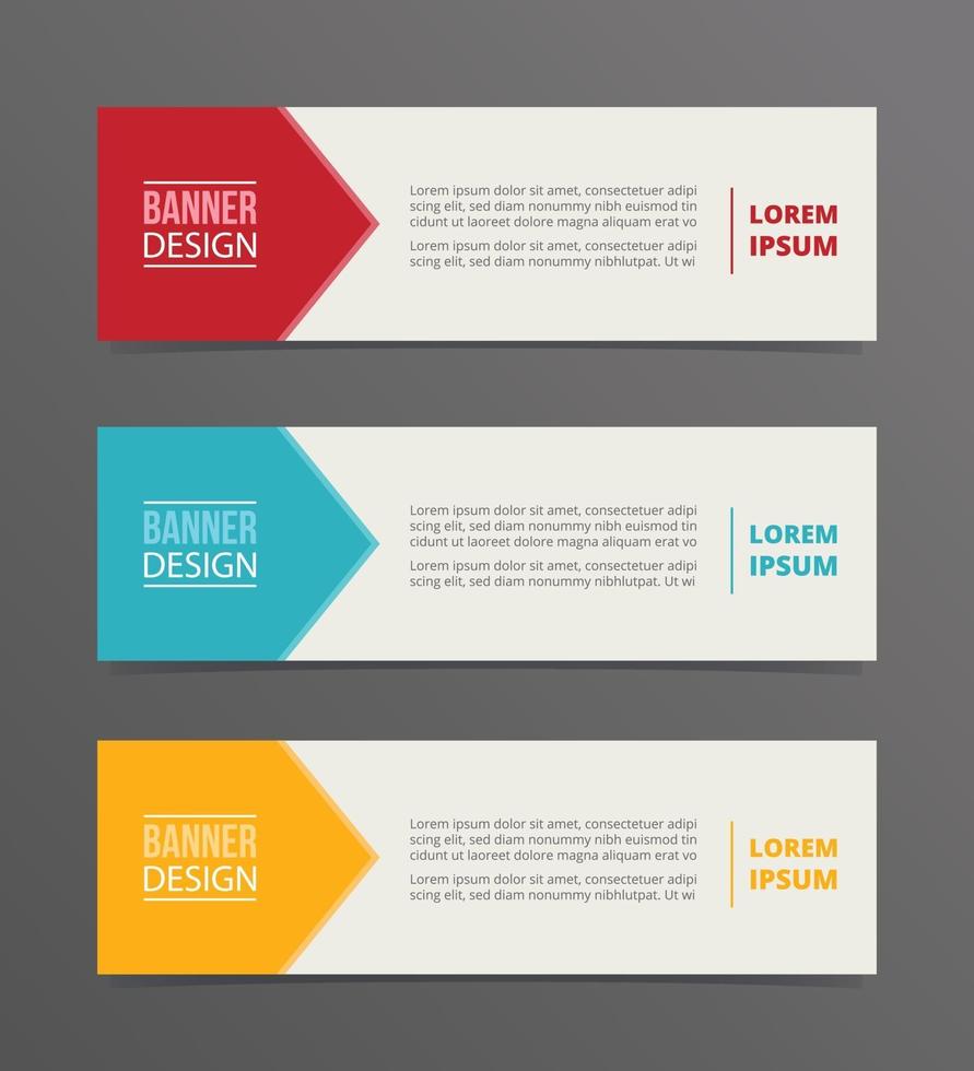 arrow banner template design with horizontal advertising vector
