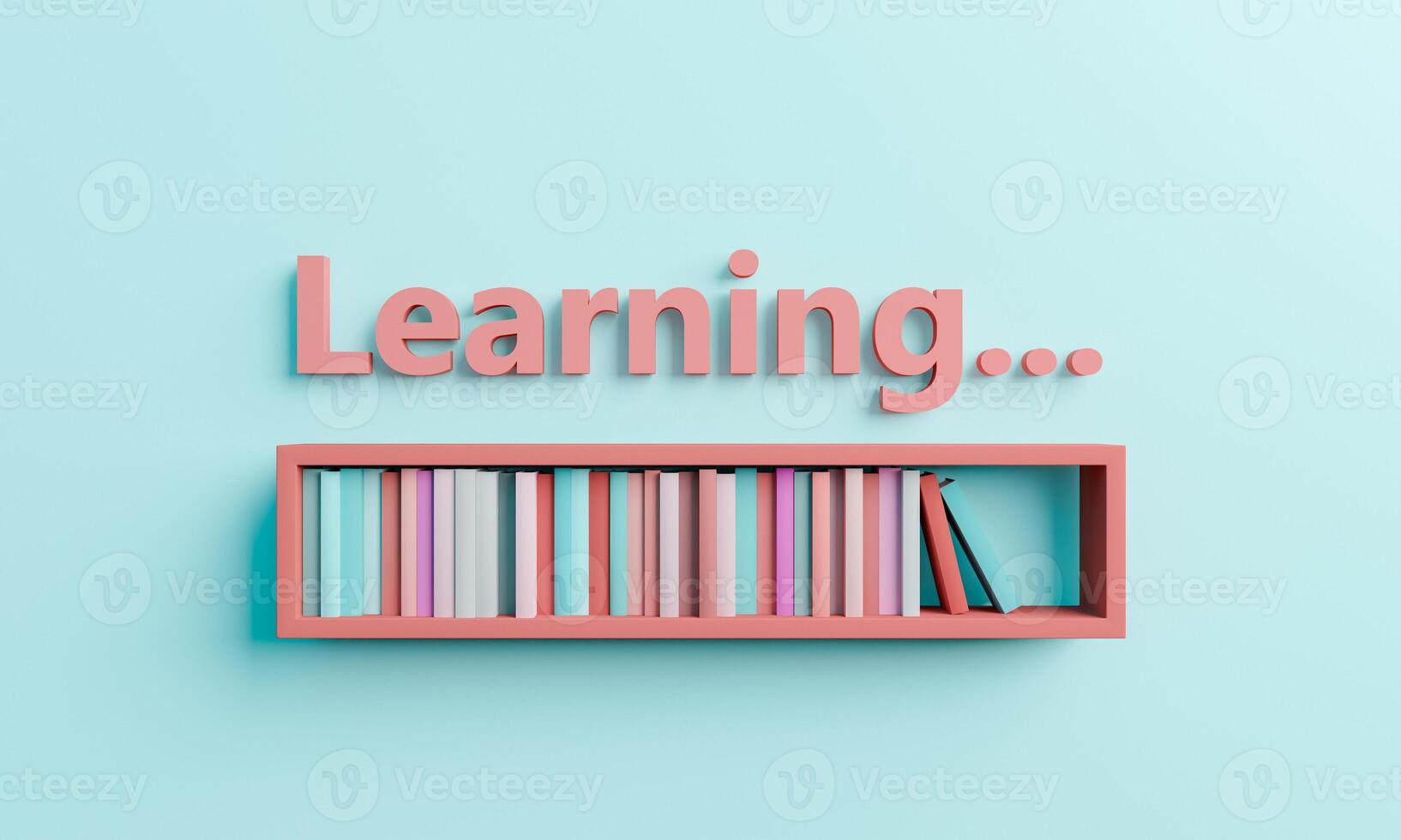 learning progress bar with books photo