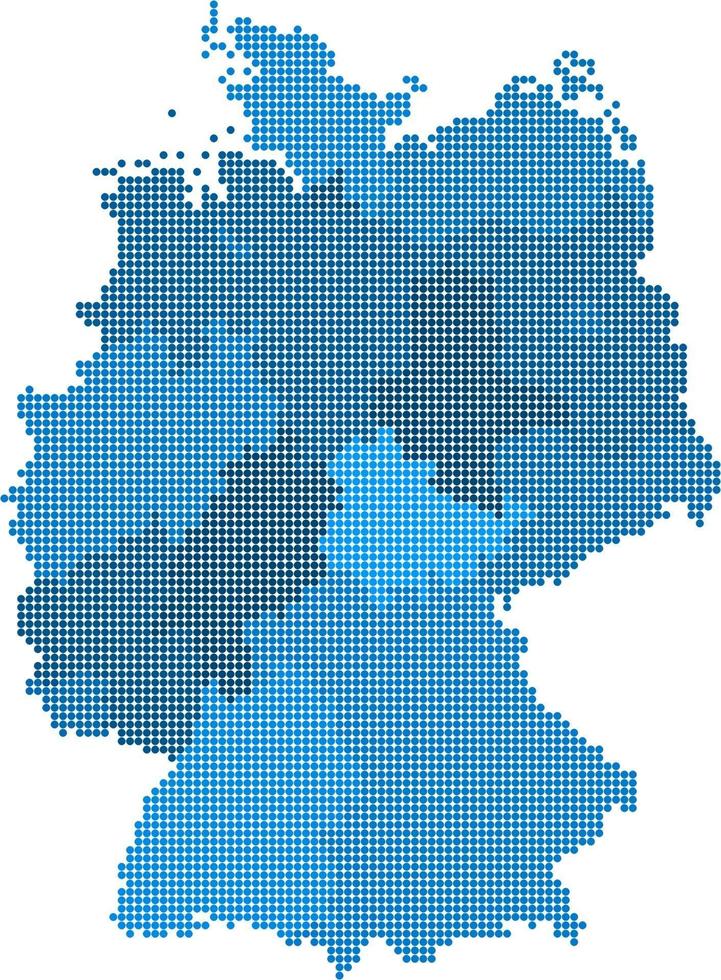 Mapa de Alemania del círculo azul sobre fondo blanco. ilustración vectorial. vector