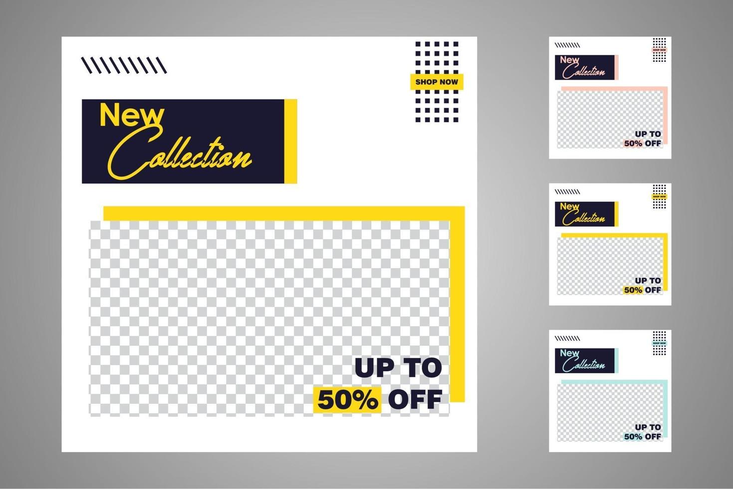 Suitable for social media posts templates and web or internet ads. vector