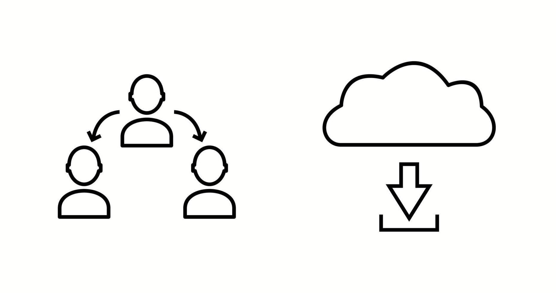 Unique Two Vector Icons Set