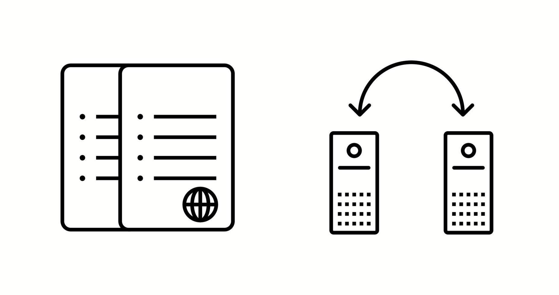 Unique Two Vector Icons Set