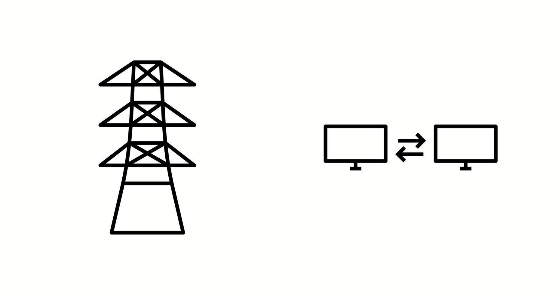 conjunto de dos iconos vectoriales únicos vector