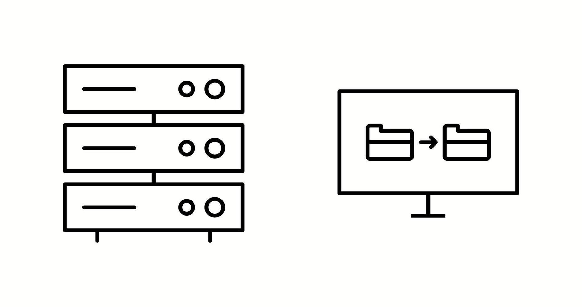 Unique Two Vector Icons Set