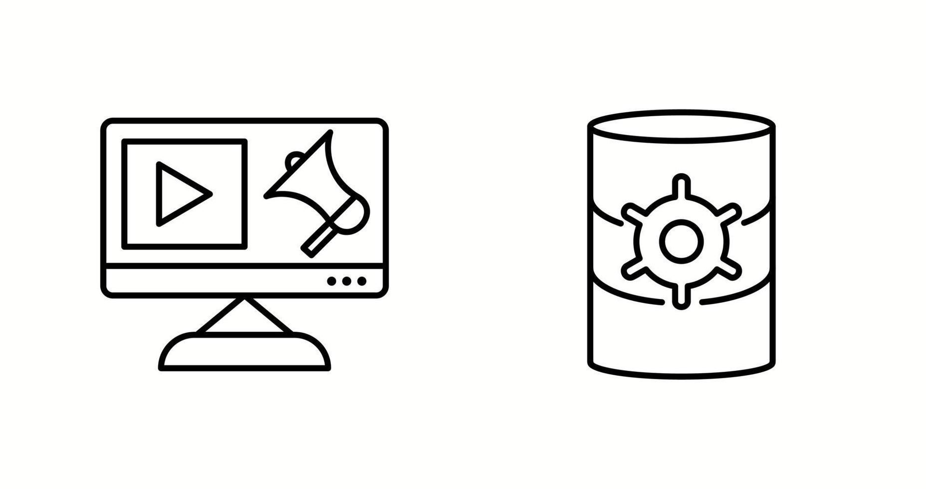 Unique Two Vector Icons Set