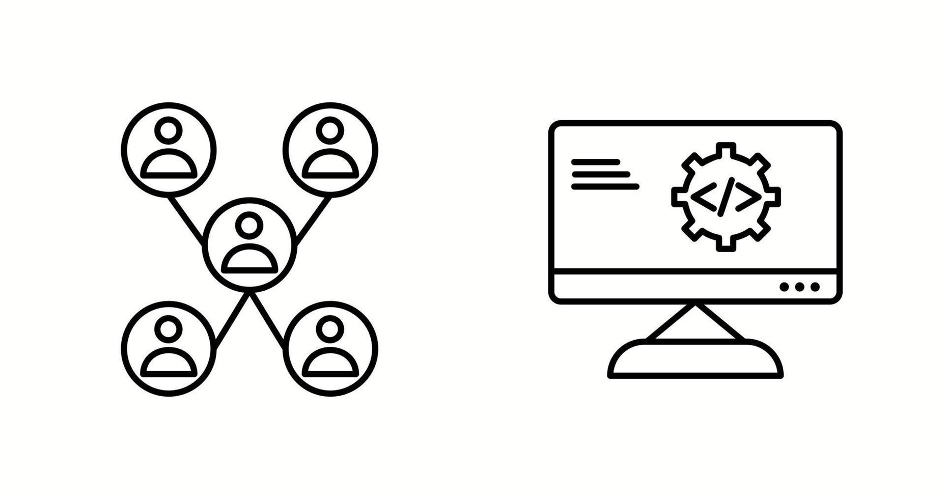 Unique Two Vector Icons Set