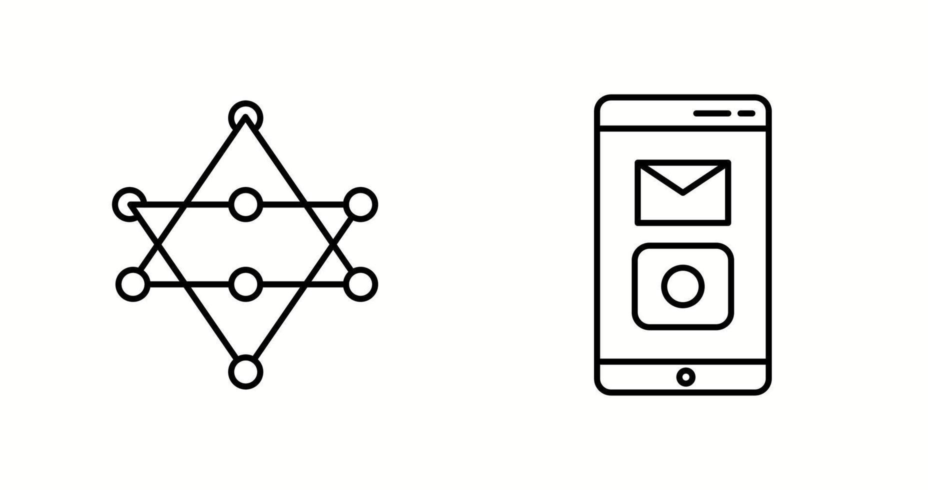 Unique Two Vector Icons Set