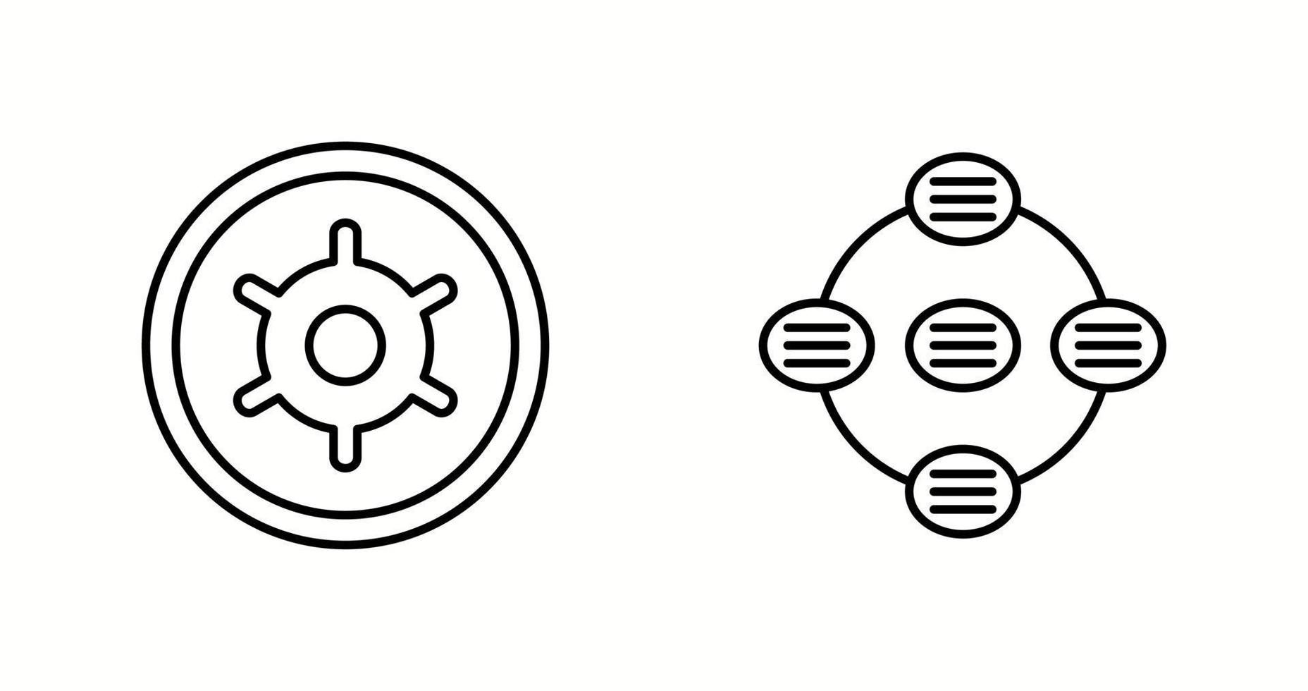 conjunto de dos iconos vectoriales únicos vector