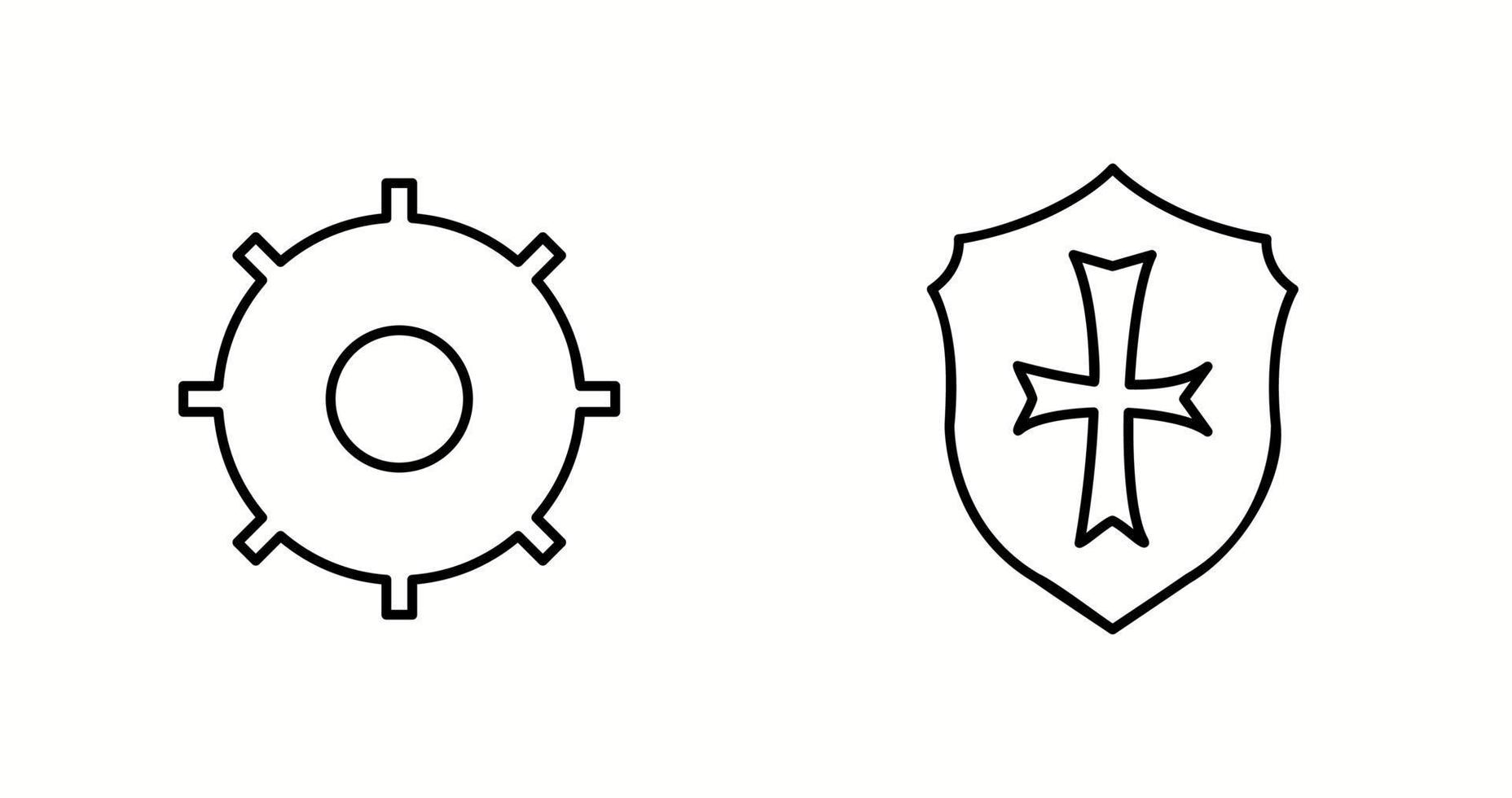 conjunto de dos iconos vectoriales únicos vector