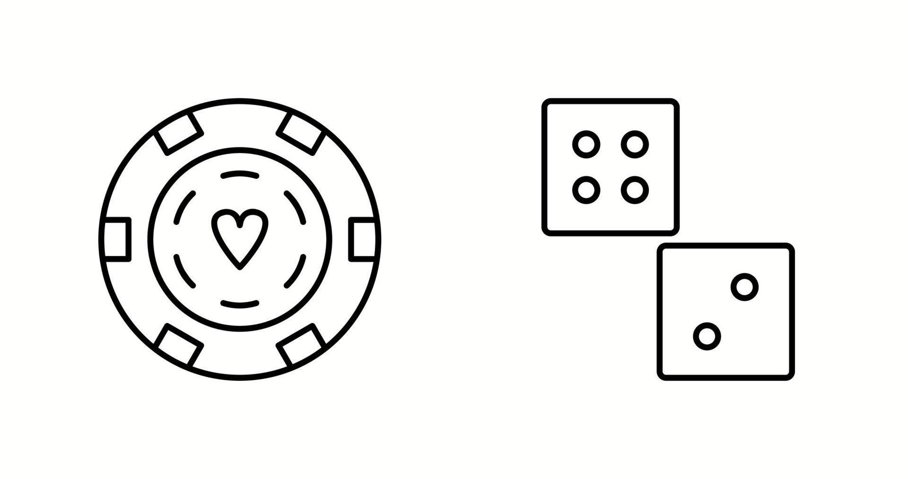 Unique Two Vector Icons Set