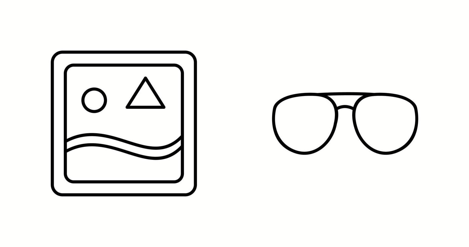 Unique Two Vector Icons Set