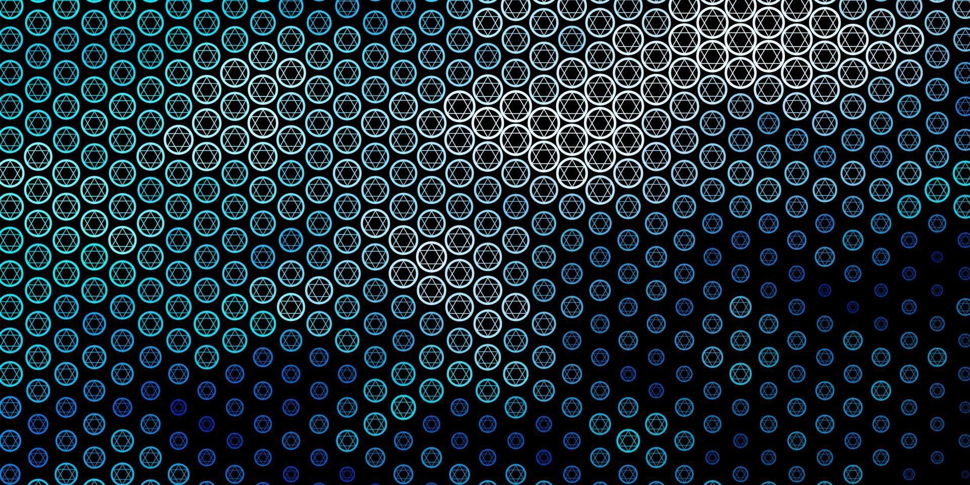 Dark BLUE vector pattern with magic elements. 3245782 Vector Art at ...