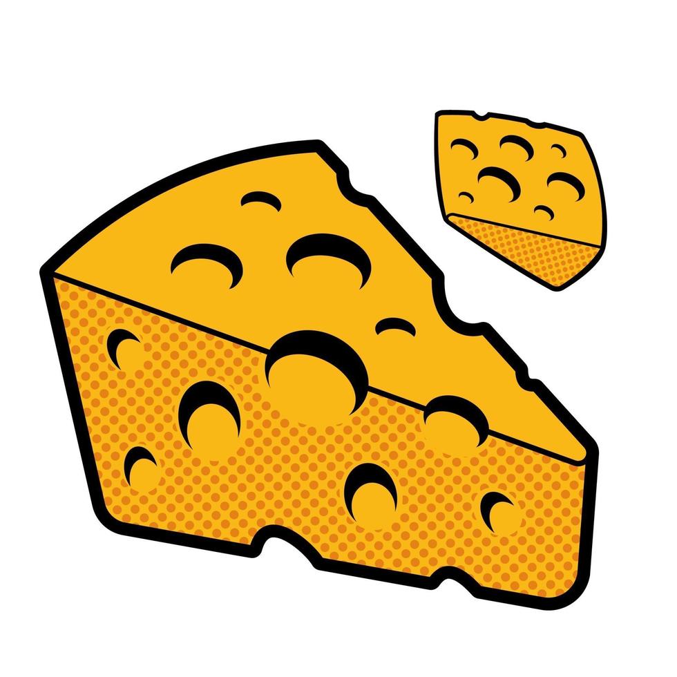 una ilustración vectorial de queso vector