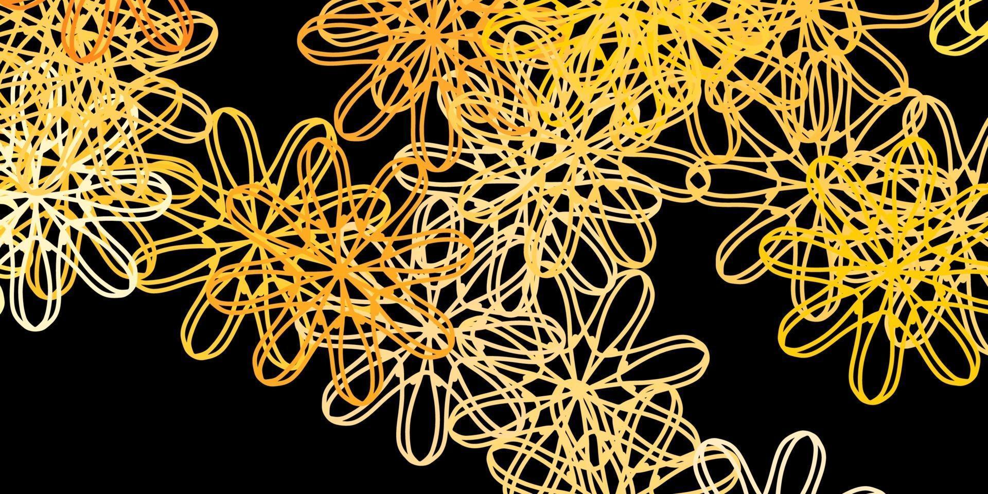Dark Orange vector texture with memphis shapes.