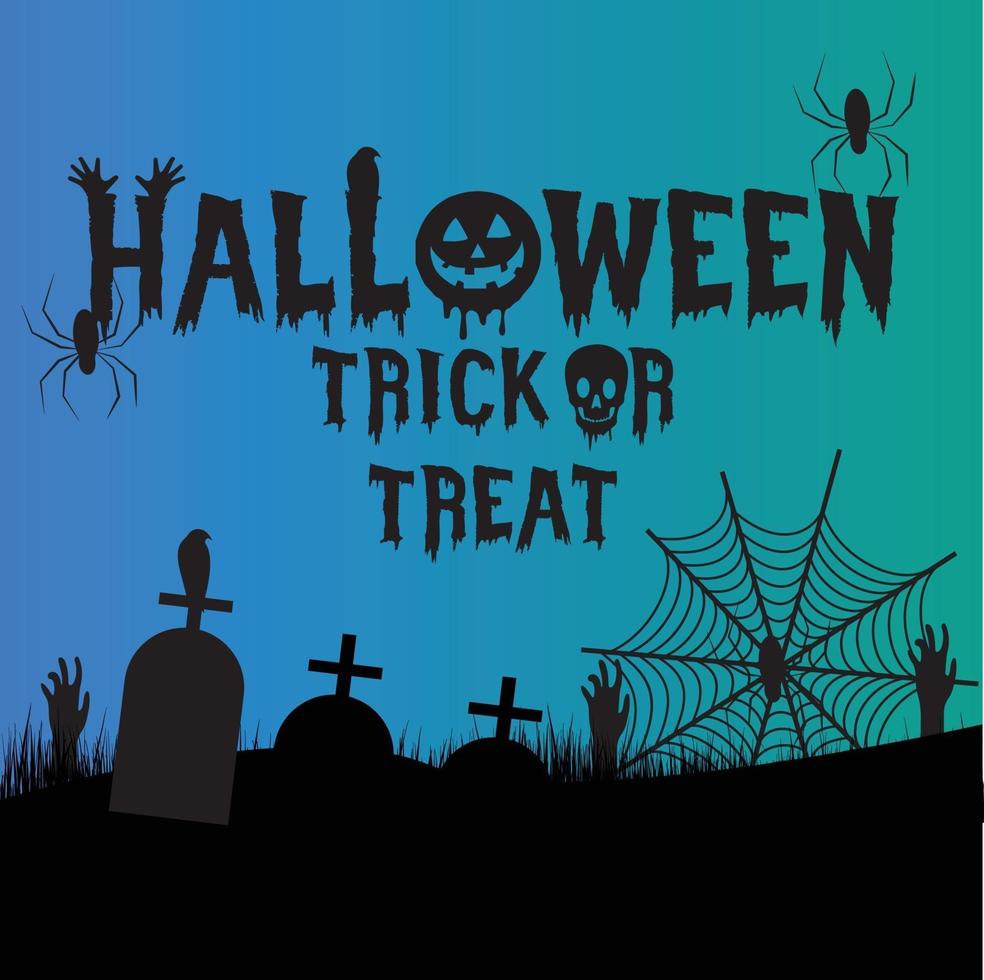 Halloween background With Spider Web vector