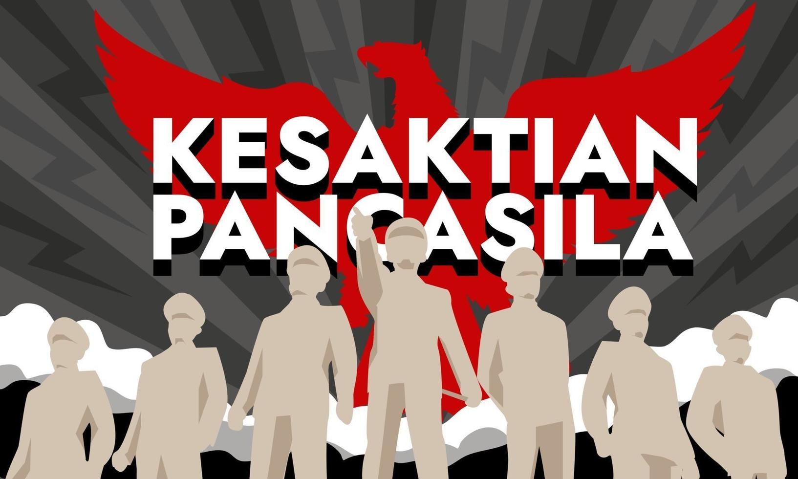 Sanctity of Indonesian Ideology pancasila Day vector