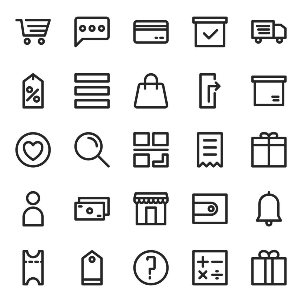 Ecommerce icon pack vector