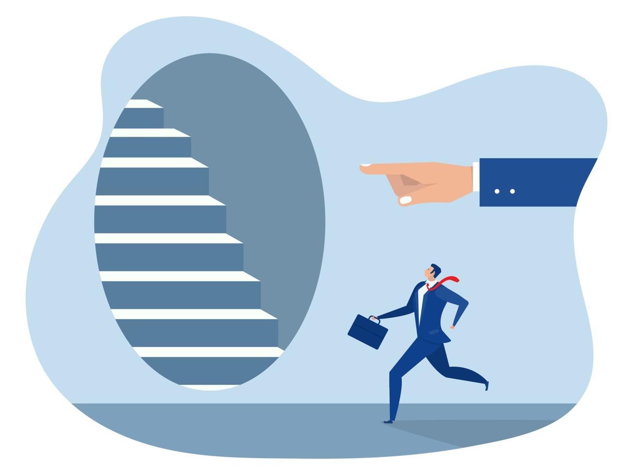 Human hand  to stairs  direct walking forward goal vector