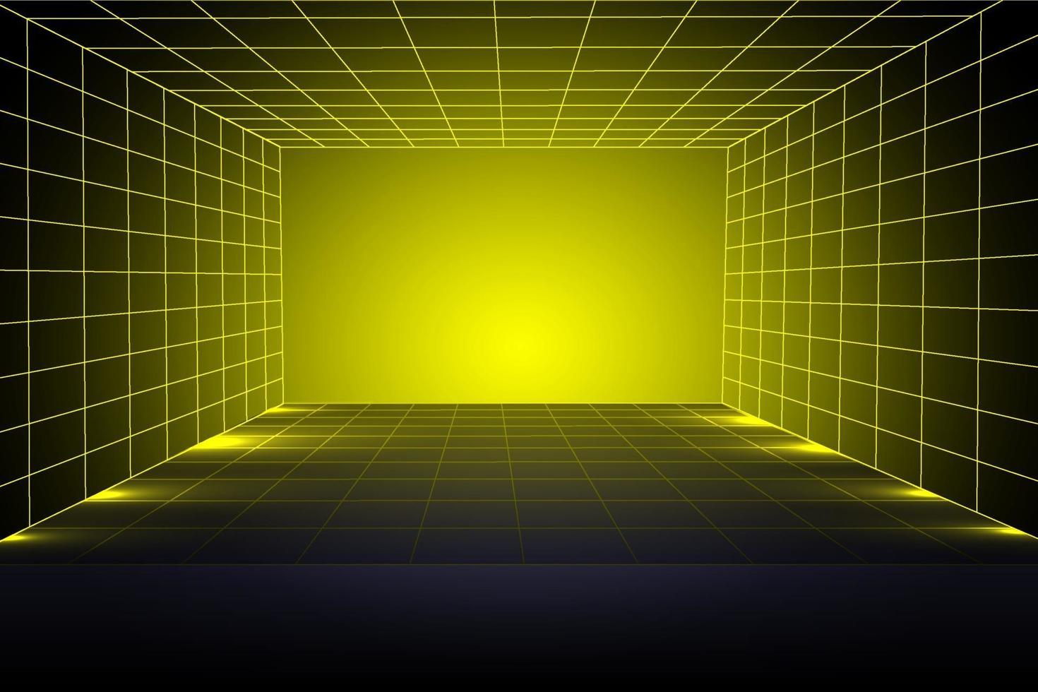 Rectangle Yellow Glowing Line background vector