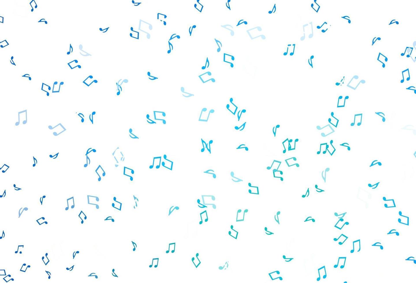 Light Blue, Green vector backdrop with music notes.