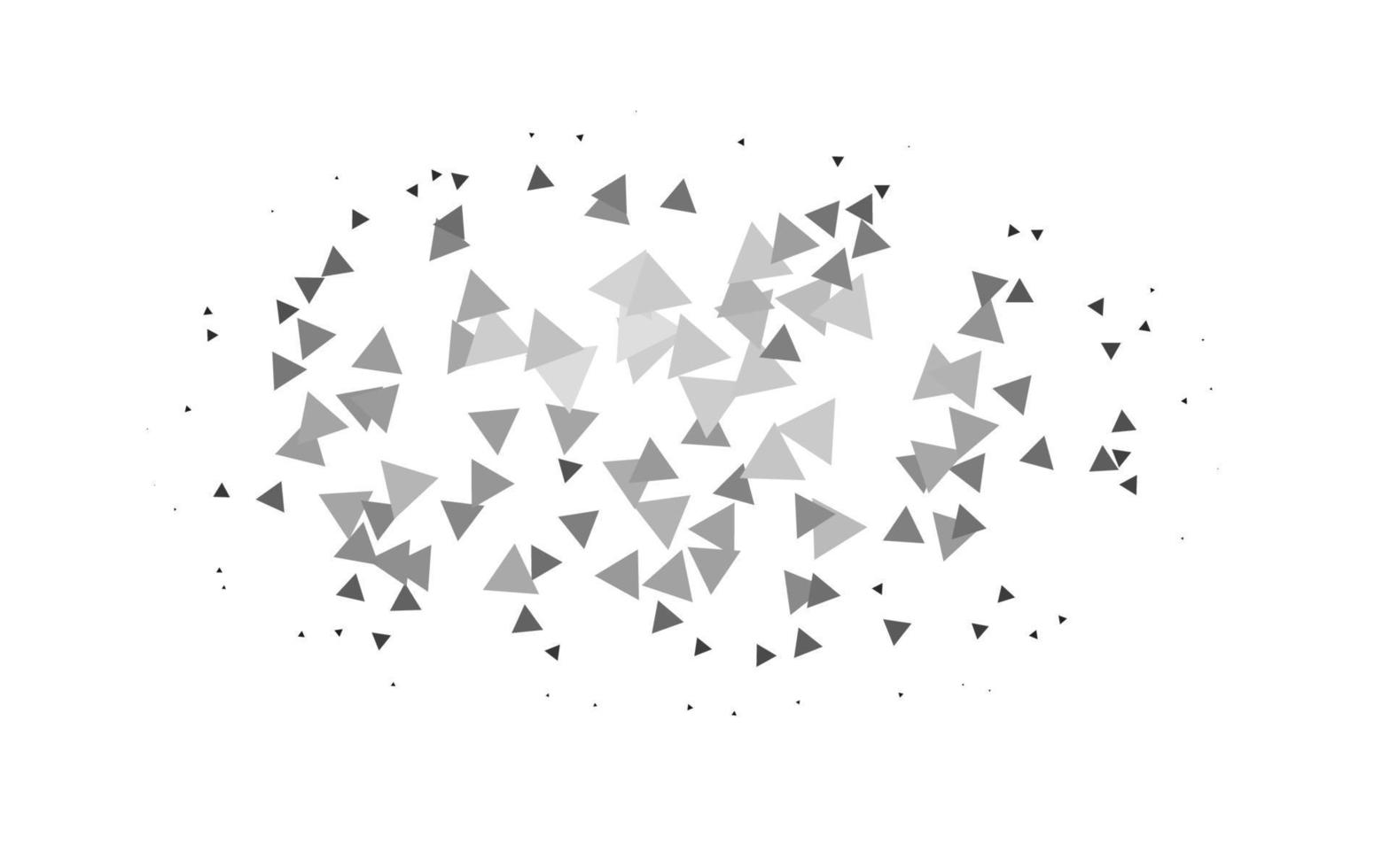 textura de vector gris plateado claro en estilo triangular.