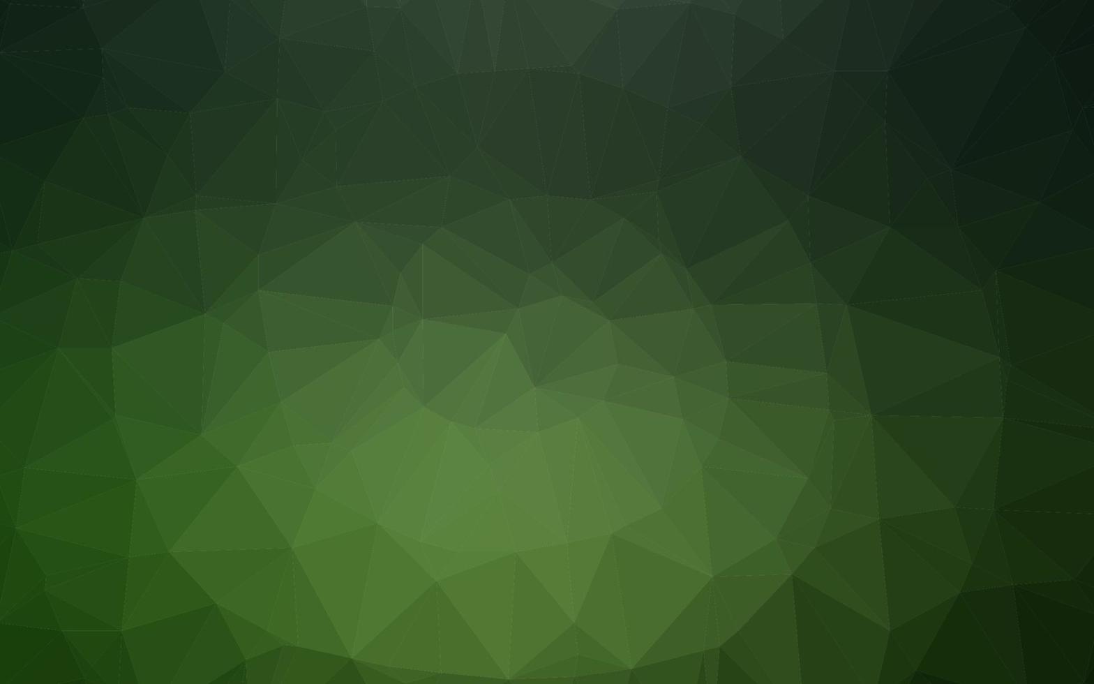 Dark Green vector abstract polygonal texture.