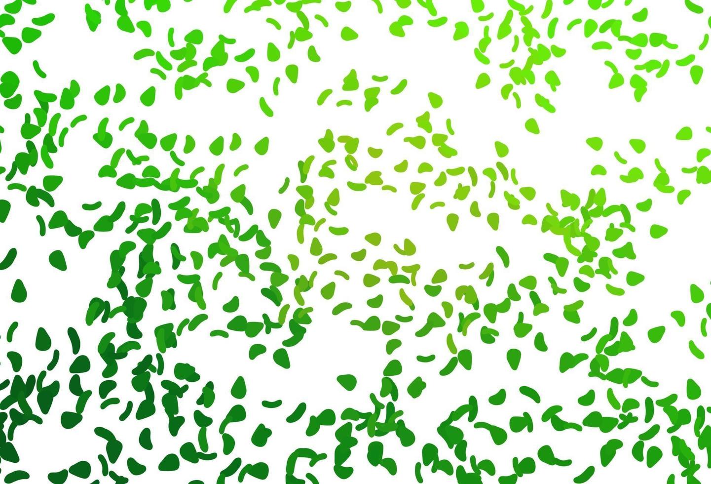 textura de vector verde claro con formas aleatorias.