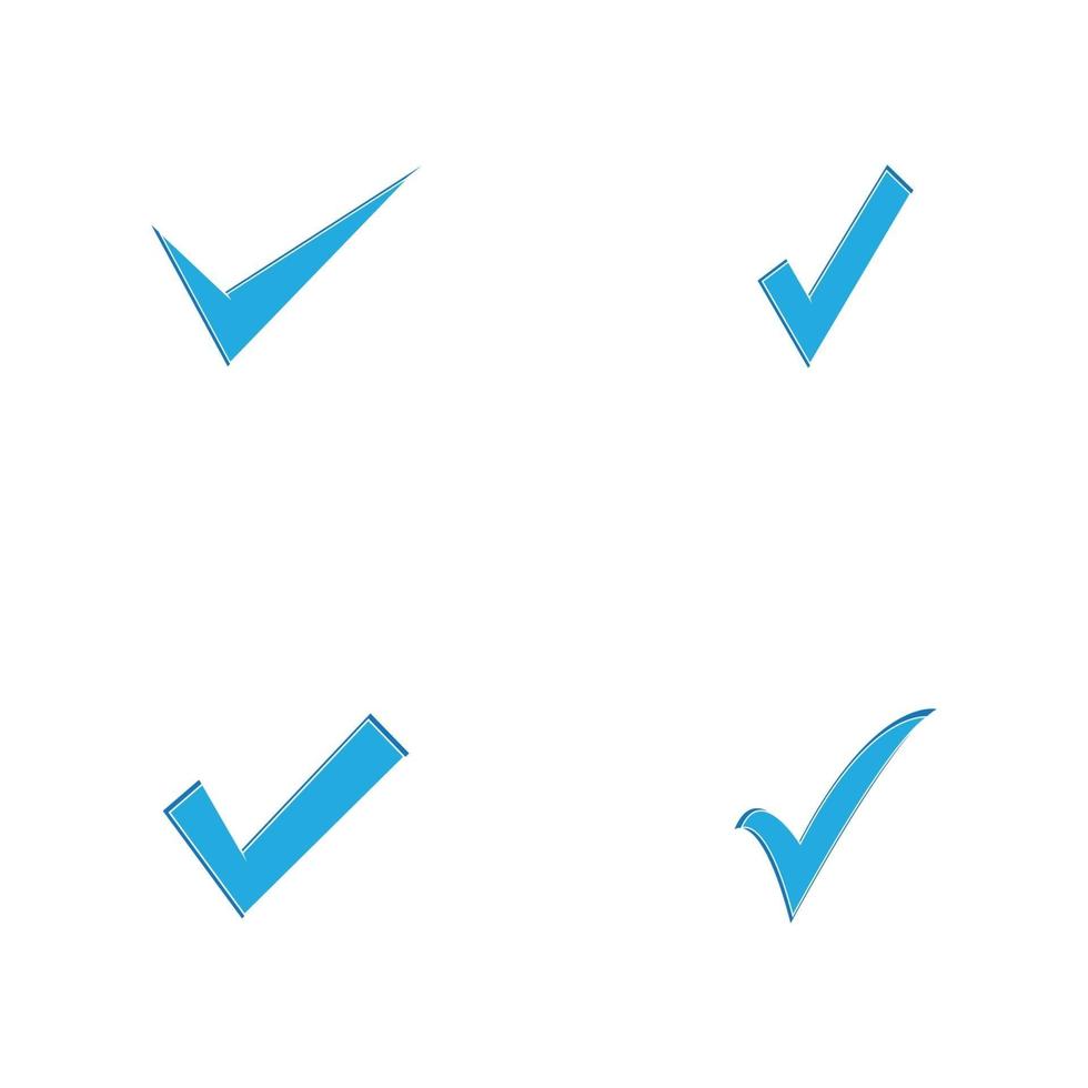 check mark symbol and logo icon vector