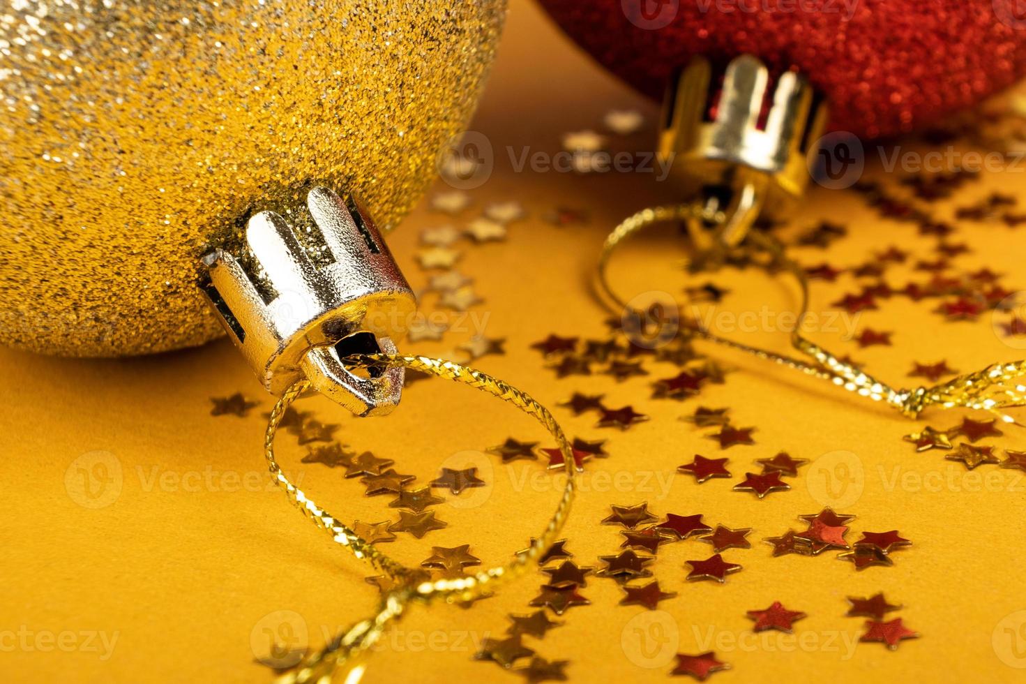 New year toys red and gold color, Christmas mood photo