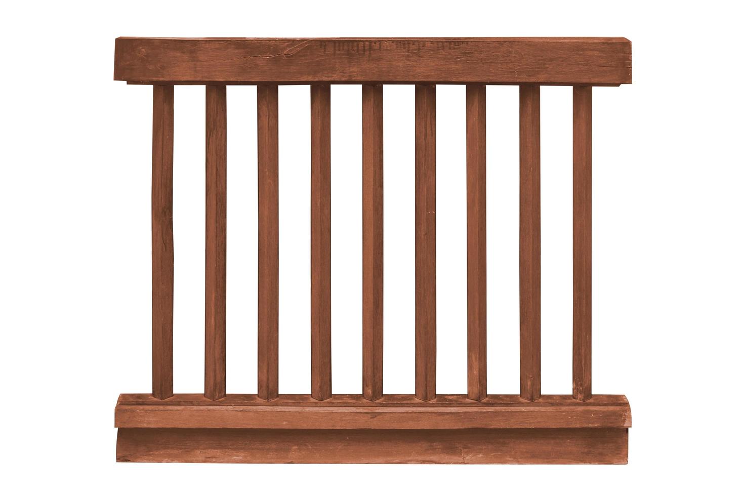 Wooden railing isolated photo