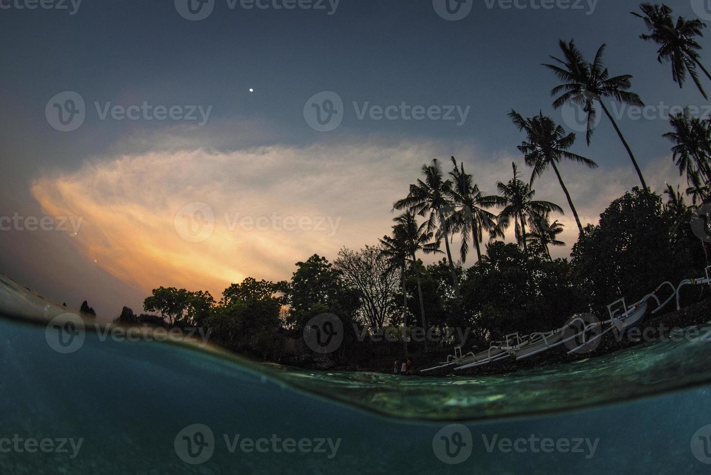 Moon rise in Bali. photo