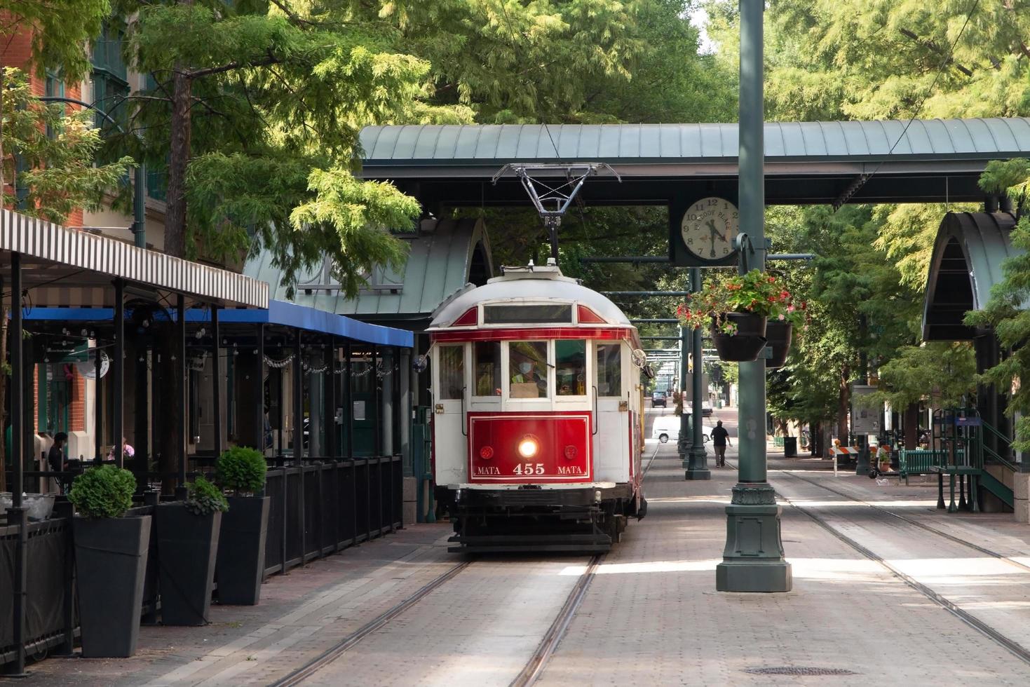 Downtown Vintage Trolley in Memphis Tennessee photo