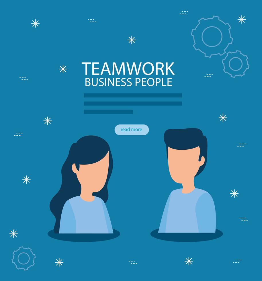 Teamwork and businesspeople vector design